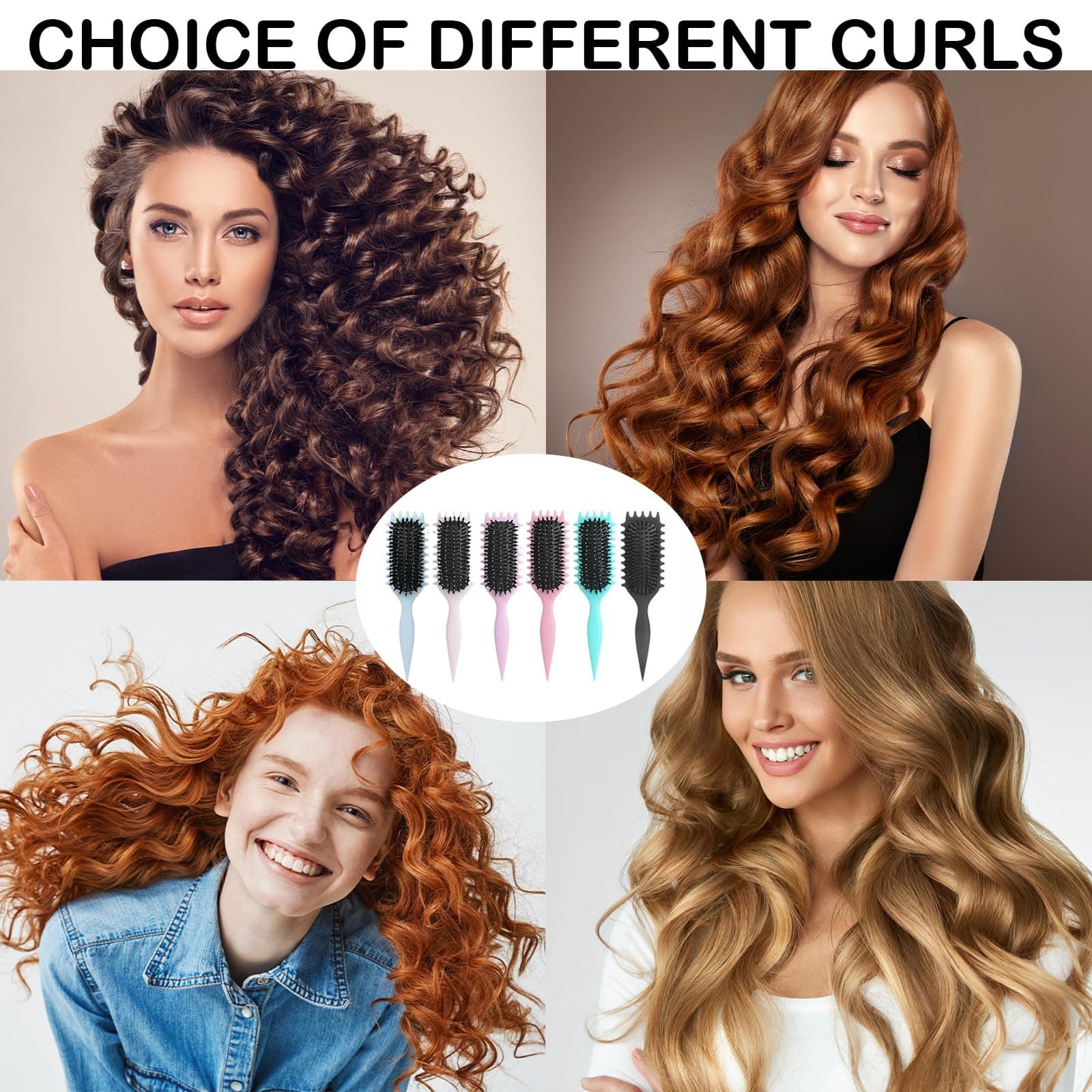 New Curly Hair Brush, 2025 Newest Brush Less Pulling Styling Brush for Men and Women, Curl Brush,Boar Bristle Hair Brush Styling Brush for Detangling (Pink) thumbnail 7