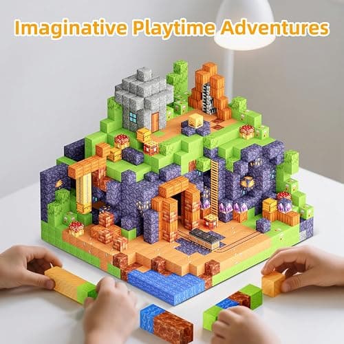 Minoskia Magnetic Blocks, 150 PCS Magnetic Building Blocks Sensory Toys for 3-5 4-6 5-7 6-8 Year Old Boys Girls Easter Birthday Gifts Travel Outdoor Kids Games thumbnail 6