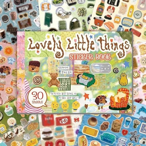 1234 Pcs Japanese Sticker Book -Lovely Little Things | 30 Sheets INS Style Cute Cartoon Sticker Book | Kawaii Stickers for Journaling, Scrapbooking, Planners DIY Craft Stickers - Image 1