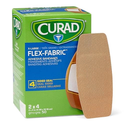 CURAD Flex-Fabric Adhesive Bandages, X-Large 2x4, 50 Count thumbnail 4