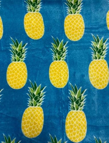 Whimsy Plush Fleece Tropical Throw Blanket (50" x 60") - Pineapple Blanket for Boys, Girls and People of Any Ag thumbnail 7
