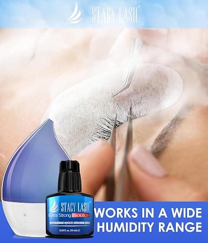 STACY LASH Extra Strong Evolution Eyelash Extension Glue (0.34 fl.oz/10 ml)/1-2 Sec Dry/Retention – 8 Weeks/Professional Supplies/Black Adhesive thumbnail 7