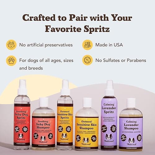 Natural Dog Company Sensitive Skin Deodorizing Spray 8 oz – Hypoallergenic Neutral-Scent Dog Spritz with Aloe, Oatmeal & Lavender – Free of Sulfates, Parabens & Artificial Fragrance thumbnail 7