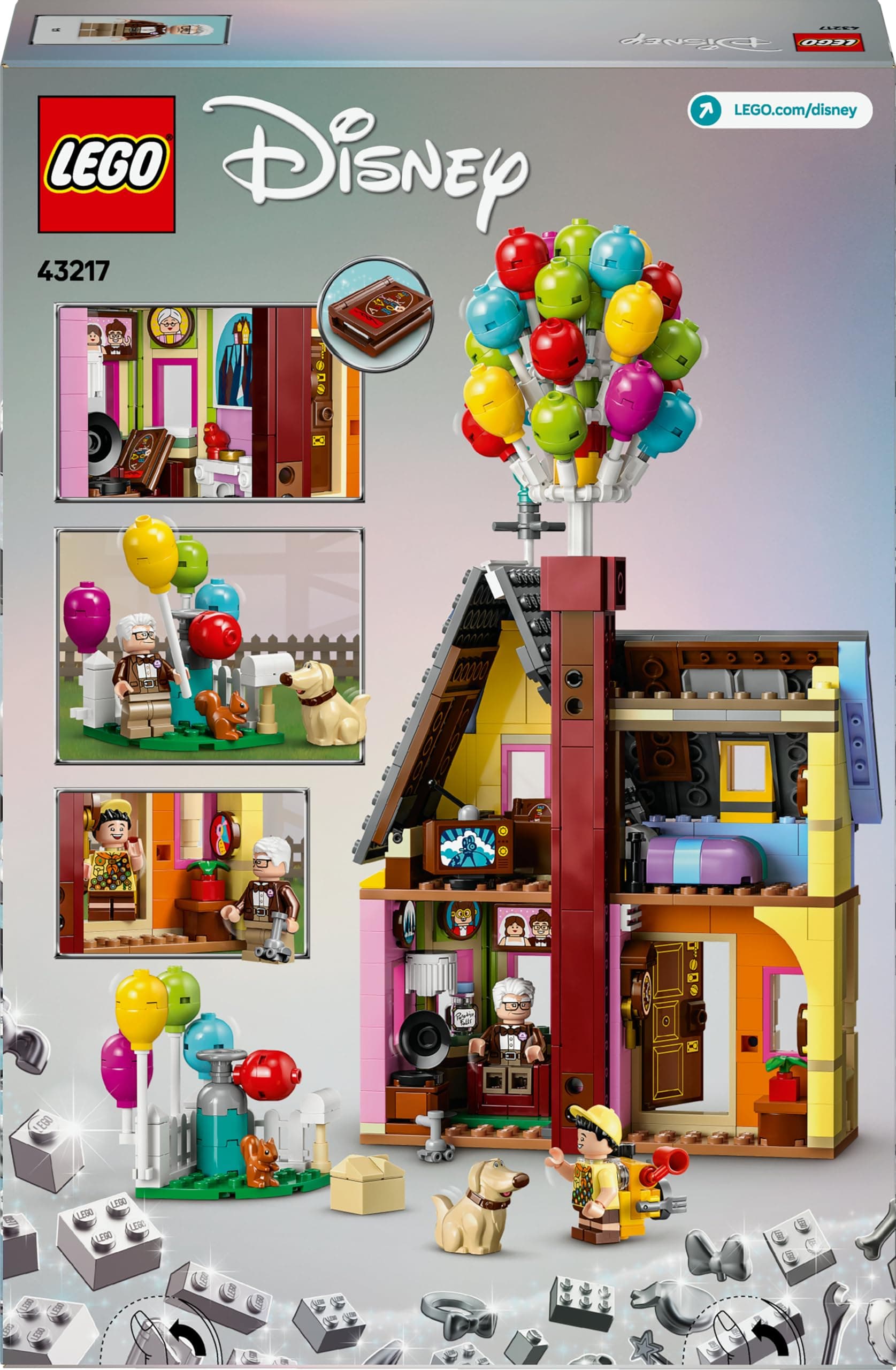 LEGO Disney House from "Up" Building Kit with Toy House and Minifigures, Comes with Carl Fredricksen, Oskar and Dogge Toy Dog, from 9 years 43217 thumbnail 10