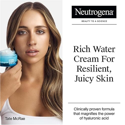 Neutrogena Hydro Boost Hydrating Water Cream Face Moisturizer for Sensitive Skin plus Hydrating Gel Cleanser Alcohol and Fragrance Free Hyaluronic Acid Daily Hydration Routine, 7.8 fl oz thumbnail 2