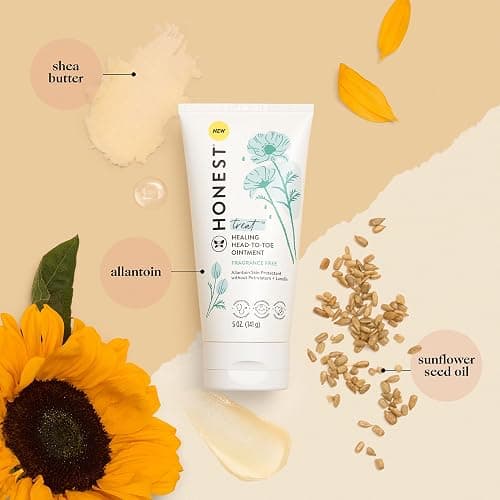 The Honest Company Head to Toe Multi-Purpose Healing Ointment, Safe for Sensitive Skin, Hypoallergenic, Fragrance-Free, Vegan, 5 oz thumbnail 2