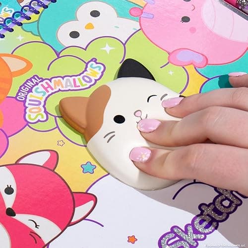 Original Squishmallows Sketchbook, Over 20 Stationery Supplies, Features Squishmallows Scrapbook Stickers, Cam The Cat Fidget Toy, Drawing Paper, Great Kids Craft, Coloring Books for Kids Ages 4-8 thumbnail 7