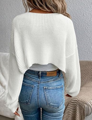 MURMUREY Womens Long Sleeve Open Front Knit Crop Bolero Cardigan Sweater Shrug for Dress 2025 thumbnail 6