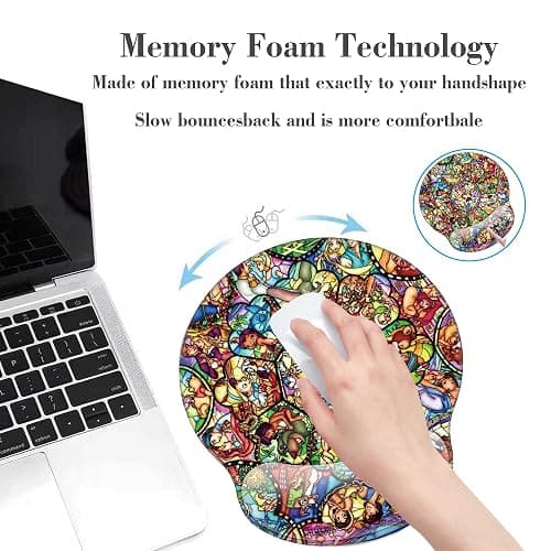 Anime Ergonomic Mouse Pad with Wrist Support,Gaming Mousepad wiht Non-Slip Rubber Base for Laptop, Pain Relief Mouse Pads for Desk for Office Home thumbnail 4