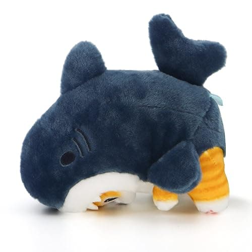 CNAANA Kawaii Shark Cat Plush Toy Stuffed Animal Doll, Soft Pillow for Boys & Girls (Shark cat, 20cm/7.8in) thumbnail 4