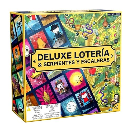 Deluxe Loteria Snakes and Ladders (Serpientes Y Escalera) with Loteria Classic Mexican Board Game - Image 1