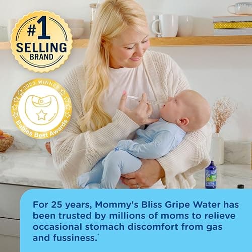 Mommy's Bliss Gripe Water Day & Night Combo, Infant Gas & Colic**, Gripe Water for Babies, Gentle & Safe, 1 Month+, 4 Fl Oz (Pack of 2) thumbnail 4