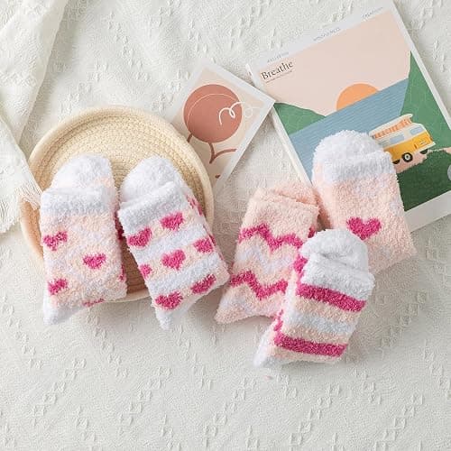 Tavaleu Fuzzy Socks for Women, Fluffy Socks Women, Winter Cozy Sock, Warm Slipper Home Sleeping Sock for Womens thumbnail 7