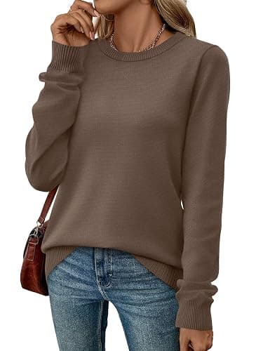 WIHOLL Sweaters for Women Lightweight Pullover Tops Long Sleeve Shirts Crewneck Fashion Clothing Fall Outfits 2025 thumbnail 3