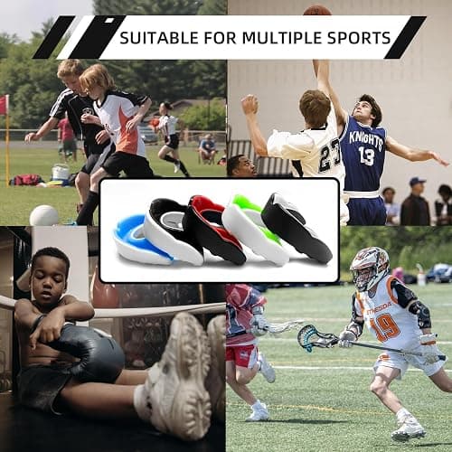 5 Pack Kids Youth Mouth Guard for Sports, Boys Girls Mouth Guard with Case, Child Teen Sports Mouthguard for Football Lacrosse Basketball Boxing Soccer Taekwondo MMA Karate thumbnail 7