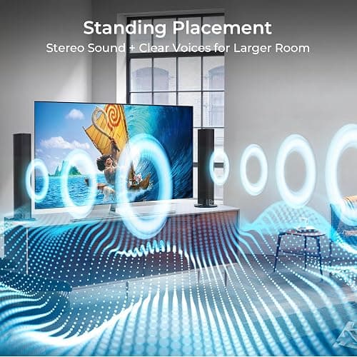 Assistrust Sound Bar for Smart TV, Soundbar with Bluetooth/ARC/Opt/AUX Connect, Auto Volume Boost, 3 Equalizer Modes, 2 in 1 Detachable Soundbar for TV/PC/Gaming/Projectors thumbnail 2