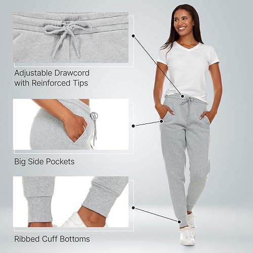 BottomLine 3 Pack Sweatpants Women, Comfortable Womens Sweatpants, Fleece Womens Joggers (Available in Plus) thumbnail 4