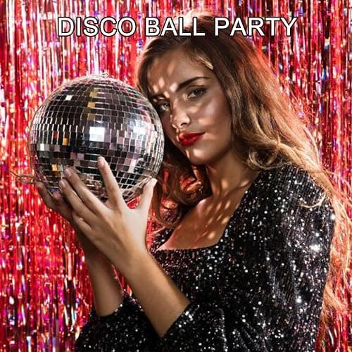 Alytimes Mirror Disco Ball - 8-Inch Cool and Fun Silver Hanging Party Disco Ball –Big Party Decorations, Party Design thumbnail 7