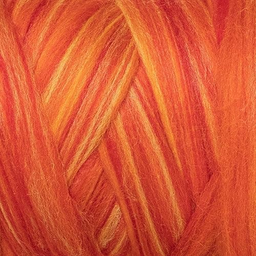 Kondoos Multi Colored Natural Wool roving, 1 lb. Best Wool for Needle Felting, Wet Felting, handcrafts and Spinning. (Dawn, 1lb) thumbnail 5