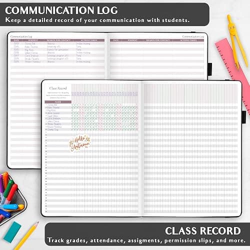 Legend Teacher Planner – Undated Lesson Plan Book for Teachers with Weekly & Monthly Calendars - Classroom Organization & School Year Planner – 8.5”x11.5” Hardcover (Black Debossed) thumbnail 4