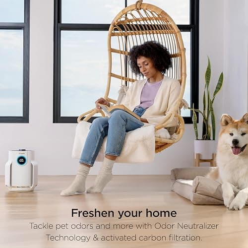 Shark Air Purifier for Home, NeverChange Compact Pro, for Bedroom, Nursery, Home Office, Dorm, HEPA-Exceeding Filter, Captures Pollutants, Pet Dander, Dust, Odor, Smoke, and More, HP072GN, Honeydew thumbnail 10