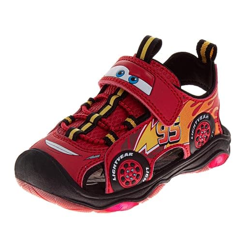 Cars Lightning McQueen Boys LED Light Up Sandals Toddler/Little Kid/Big Kid - Image 1