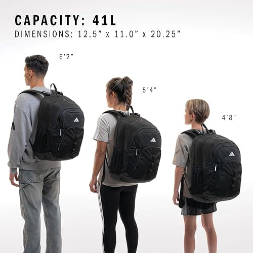 adidas Primetime Large Backpack for School, Gym and Travel, 41L thumbnail 6