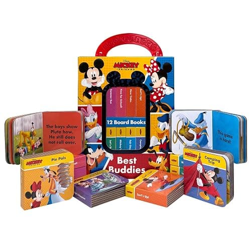 Mickey Mouse & Friends Mickey, Minnie and More! - My First Library Board Book Block 12-Book Set - PI Kids - Image 1