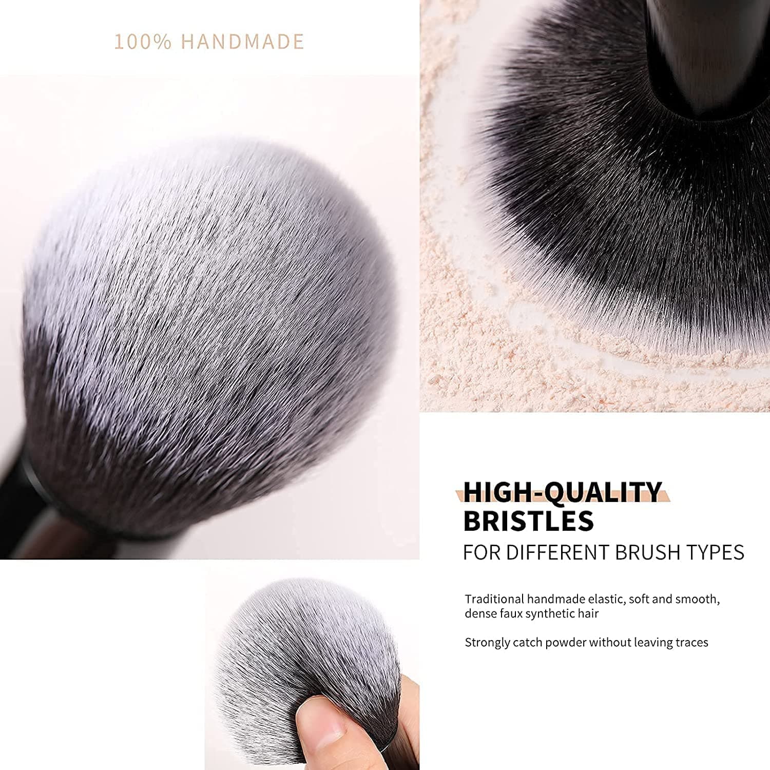 DUcare Makeup Brush Set 15pcs Professional Makeup Brushes Premium Synthetic Kabuki Foundation Blending Face Powder Blush Concealers Eye Shadows Eyeliner Blending Make Up Brushes Set thumbnail 2