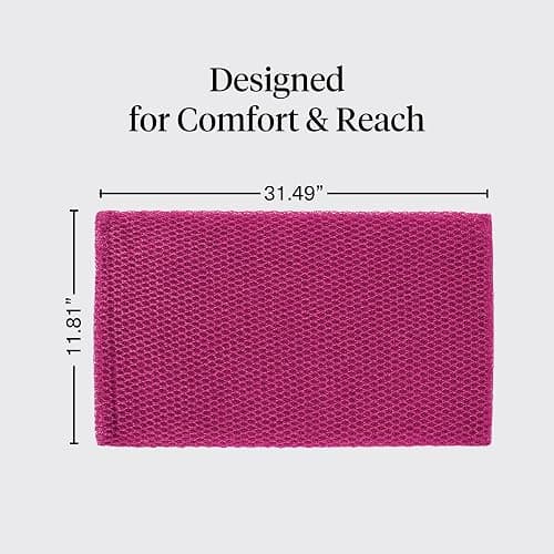 Kitsch African Net Sponge – Exfoliating Body Scrubber for Cleansing & Gentle Daily Exfoliation – Stretchable Bath Sponge for Hard-to-Reach Areas, Long-Lasting Shower Essential - Berry Pink, 3 Pcs thumbnail 6