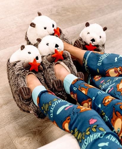 Lazy One Animal Critter Slippers for Kids and Adults, Cute and Cozy Slippers thumbnail 3