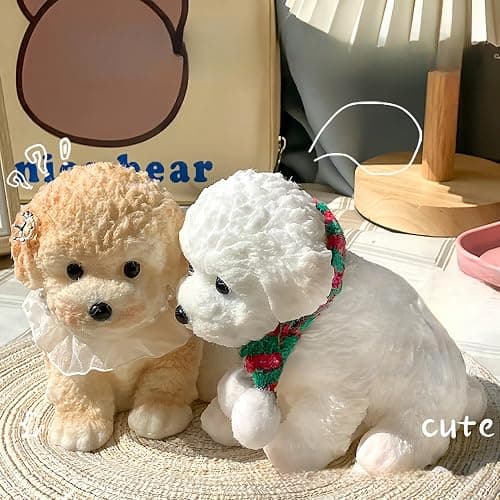 Big taba Squishy Dog, Handmade Squishy Dog Stress Relief Toy for Adult/Kids, Cute & Soft Teddy Dog Design, Perfect Squeeze Toys Gift for Relaxation and Fun(Cream Color) - Cream Color a - Teddy thumbnail 7