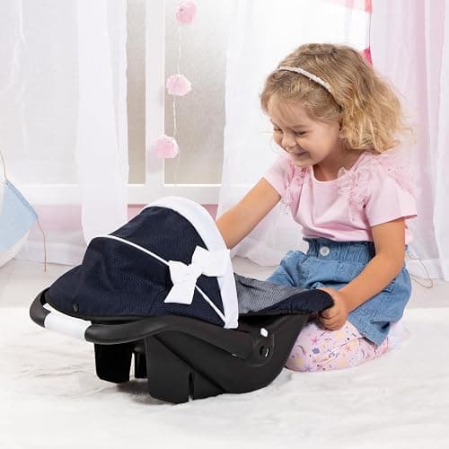 Bayer Design Classic Blue Reborn Car Seat for 46 cm Dolls, Pram Compatible thumbnail 5
