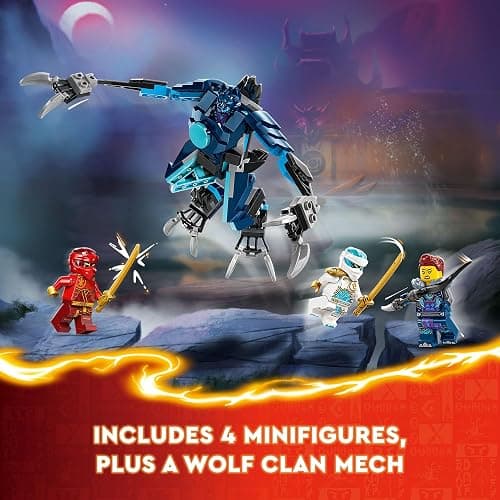 LEGO NINJAGO Kai’s Elemental Fire Mech Action Figure, Mini Ninja Toy for Kids with Customizable Red Ninja Figure Plus Kai and Zane Minifigures, Adventure Set for Boys and Girls Ages 7 and Up, 71808 thumbnail 4