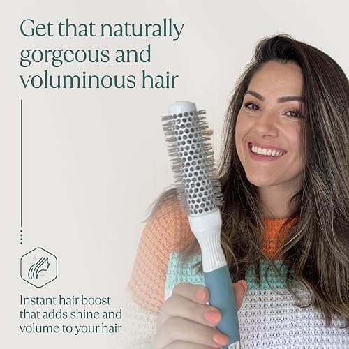 Small Round Brush for Precise Styling and Manageable Blowouts (0.75 inch) - Salon-Quality Tool for Wet or Dry Hair (Not Electrical) thumbnail 7