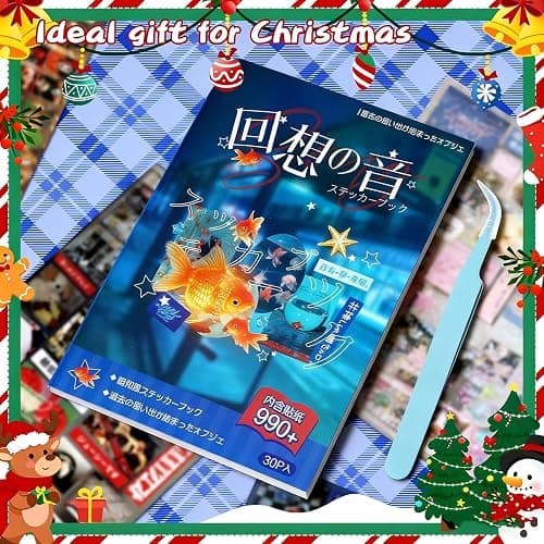 990Pcs Japanese Sticker Book, Retro Romantic Memory Series Comic Books Style Korean Sticker Aesthetic Japanese Stickers Book for Adults Gifts (Blue Style) thumbnail 4