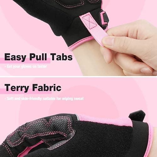 WORKPRO Safety Work Gloves, Mechanic Working Gloves for Men Women, Touch Screen, Terry Fabric, Non-Slip thumbnail 5