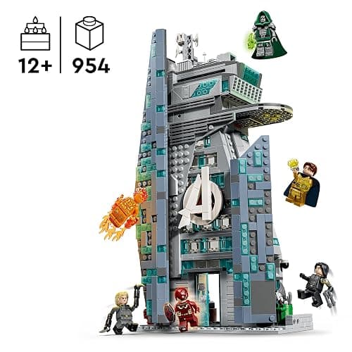 LEGO Marvel Avengers: Doomsday New Avengers Tower 76352 | Building Toy for Boys & Girls, Ages 12+, Bedroom Decor, Doomsday Merch with 6 Minifigures, 954 pieces, Gift for Marvel Fans thumbnail 3