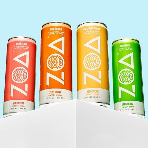 ZOA Zero Sugar Energy Drinks, Remix Variety Pack - Sugar Free with Electrolytes, Healthy Vitamin C, Amino Acids, Essential B-Vitamins, and Caffeine from Green Tea - 12 Fl Oz (Pack of 12) thumbnail 5