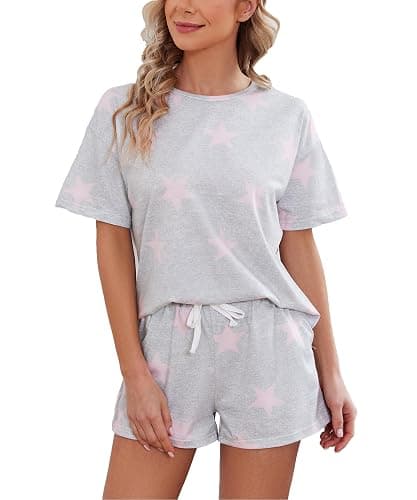 Korelayer 2 Pack Pajama Shorts for Women Cotton Sleep Shorts Casual Lounge Pants Drawstring Pj Bottoms thumbnail 9