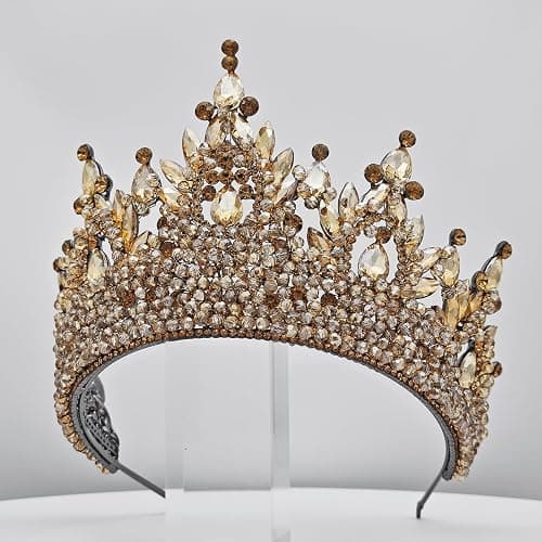 Large Tiaras and Crowns for Women Crystal Tall Pageant Crowns Rhinestone Royal Queen Headband Princess Quinceanera Headpieces for Wedding Birthday Prom Party Costume Cosplay thumbnail 6