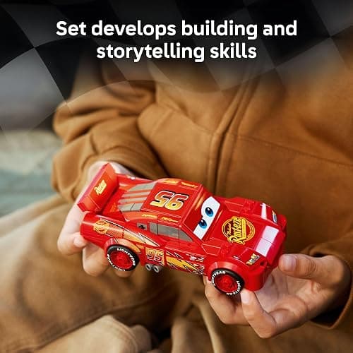 LEGO Speed Champions Lightning McQueen Toy - Disney Pixar Cars Building Blocks for Kids, Boys & Girls, Ages 9+ - Pretend Play Race Car & Bedroom Shelf Display - 77255 thumbnail 4