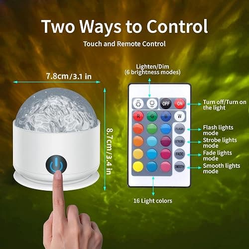 Galaxy Projector Night Light, USB Rechargeable Star Projector Light with Remote Control, 16 Colors Night Lights Milky Way Sensory Light for Kid, LED Nebula Lamp for Kids Adults, Room Party Decor Gift thumbnail 3