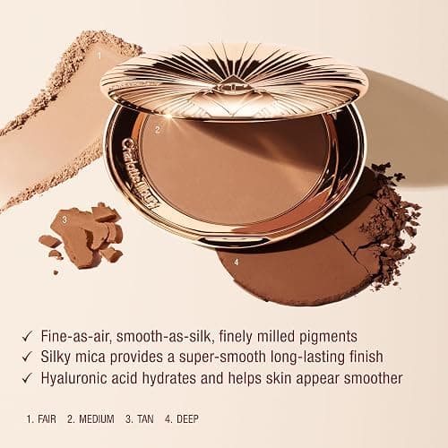 Charlotte Tilbury Airbrush Matte Bronzer - Smoothing & Blurring Powder Bronzer with an Airbrush Finish - Refillable Makeup Infused with Silky Mica & Hyaluronic Acid thumbnail 7