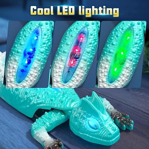 Wall Climbing Gecko, Rechargeable Rc Robot Toys with LED Eyes, Wall Crawler Robot Geckos, Fun Kids Toys, Cool Birthday Gifts for Boys Girls Teens Ages 3 4 5 6 7 8 + thumbnail 5