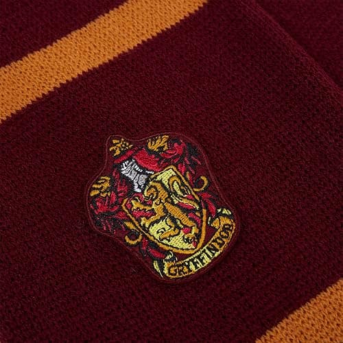 Harry Potter Knitted Crest Scarf - Embroidered House Badge - 66” x 7" - Soft Winter Knit Scarf - Wizarding World Accessory thumbnail 2