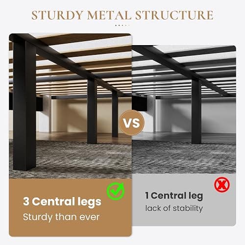 SHA CERLIN Boucle Upholstered Full Size Bed Frame, White | Platform Bed with Adjustable Headboard, Wooden Slats Support, No Box Spring Needed, Noise-Free, Easy to Assemble thumbnail 5