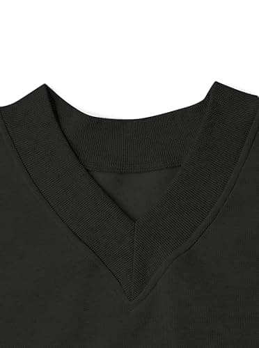 Remidoo Oversized Sweatshirt for Women V Neck Sweatshirts Casual Fleece Long Sleeve Pullover Top thumbnail 4