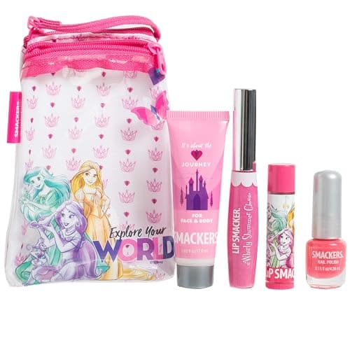 Lip Smacker Princess Glam Bag Makeup Set, Lip Balm, Lip Gloss, Nail Polish, Lotion - 1 Count(Pack of 4) - Princess Glam Collection thumbnail 2