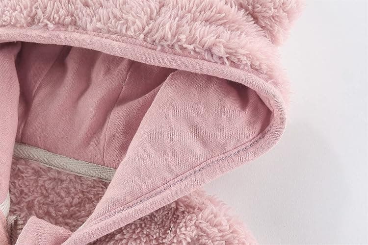 Newborn Baby Boys Jacket Bear Ears Hooded Outerwear Zip Warm Fleece Winter Coat Jackets Boys Spring thumbnail 5